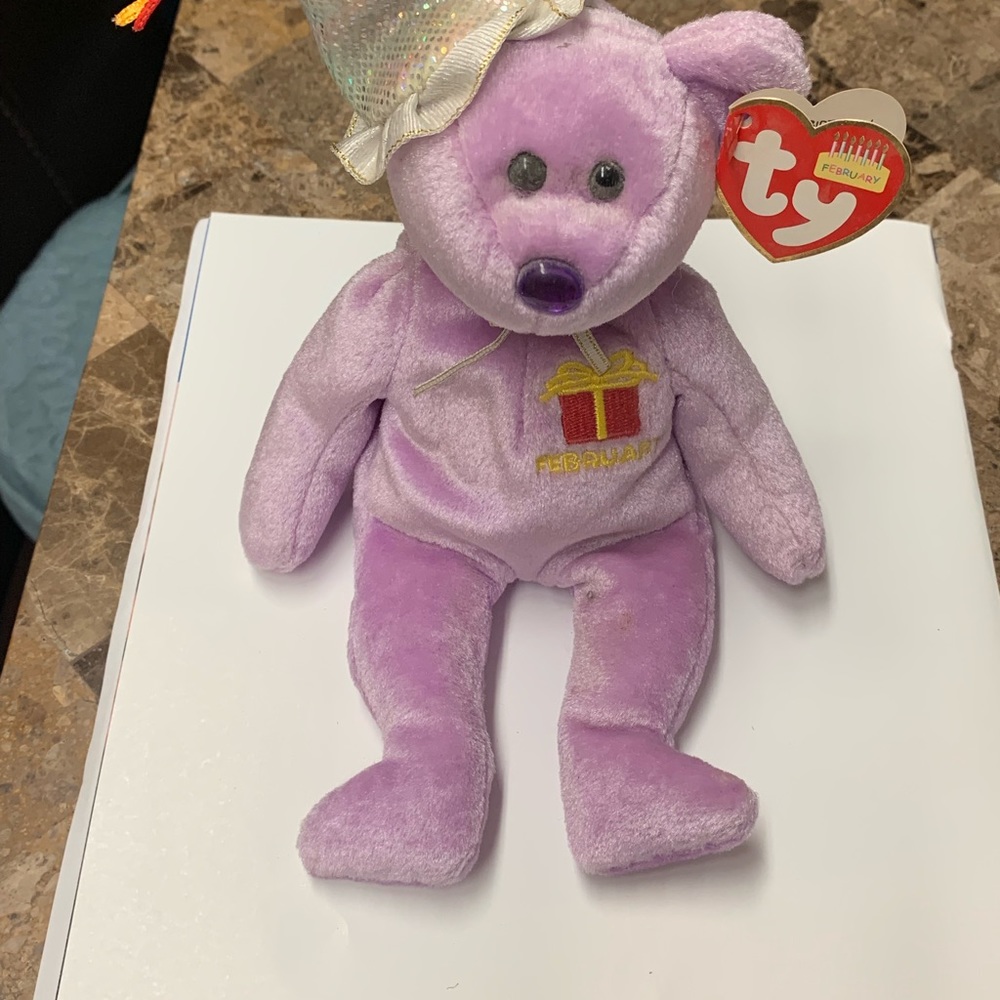 Tyco beanie baby February birthday bear with tags